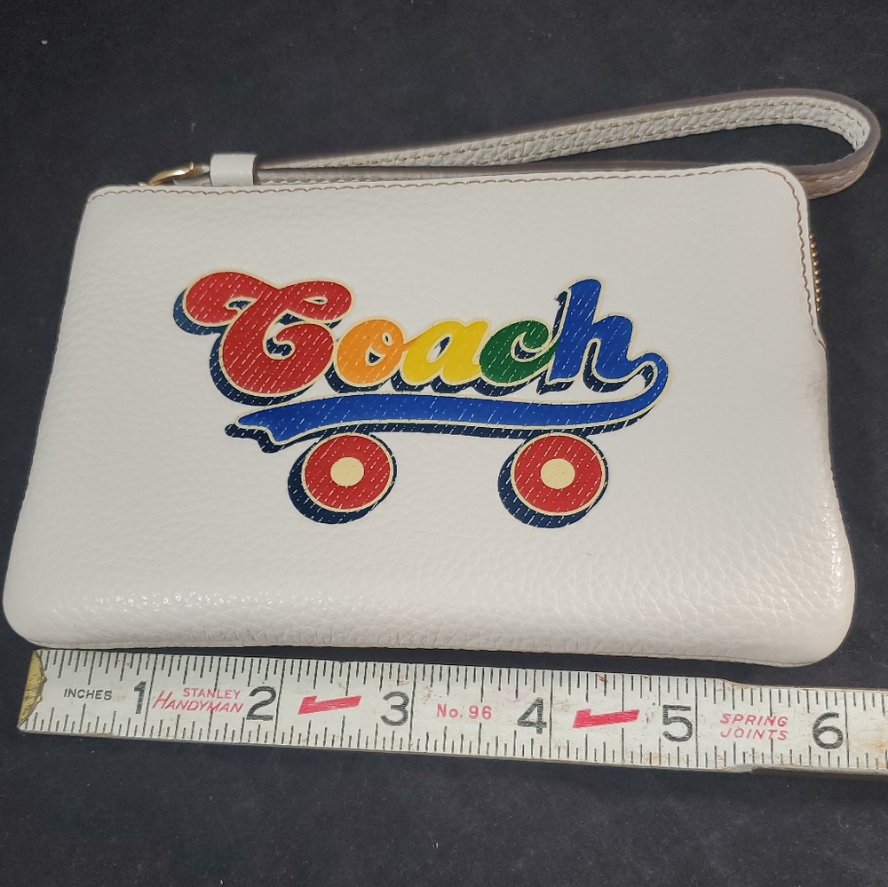 NWT Coach Rainbow Roller Skate Wristlet - Picture 7 of 8